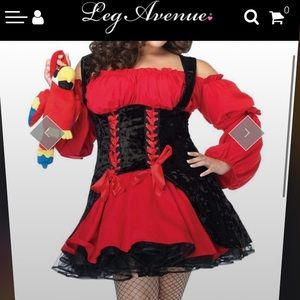 NWT Leg Avenue Vixen Pirate Wench Costume 3x/4x